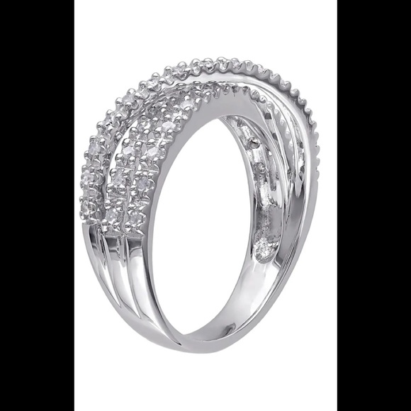 Delmar
Sterling Silver Multi Twist Pave Diamond Ri - Picture 3 of 5